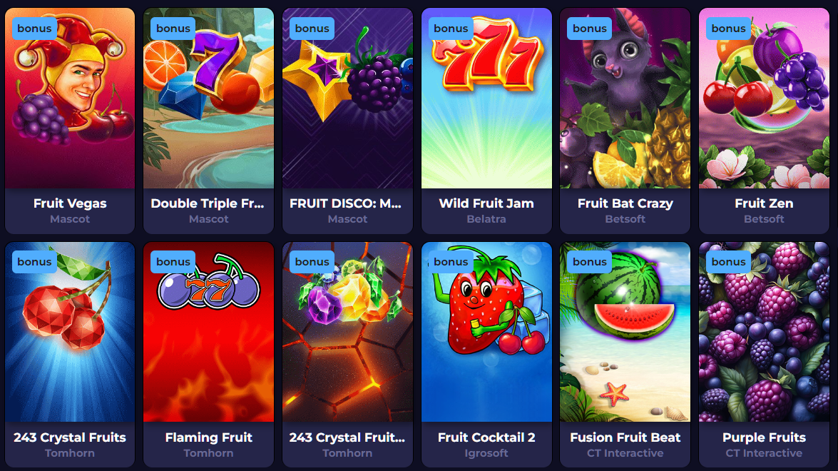 Fruit-thema Slot Games bij CorgiSlot